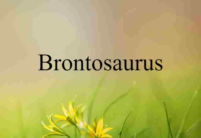 Brontosaurus (noun) Definition, Meaning & Examples