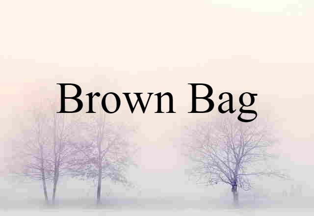 Brown-bag (noun) Definition, Meaning & Examples