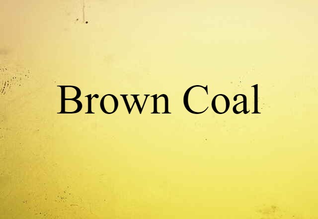 brown coal