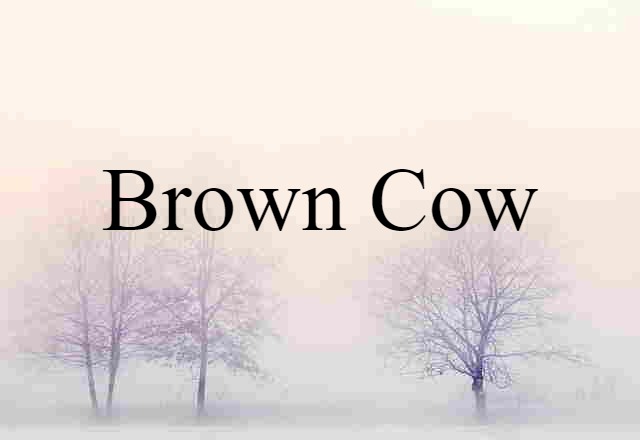 Brown Cow (noun) Definition, Meaning & Examples