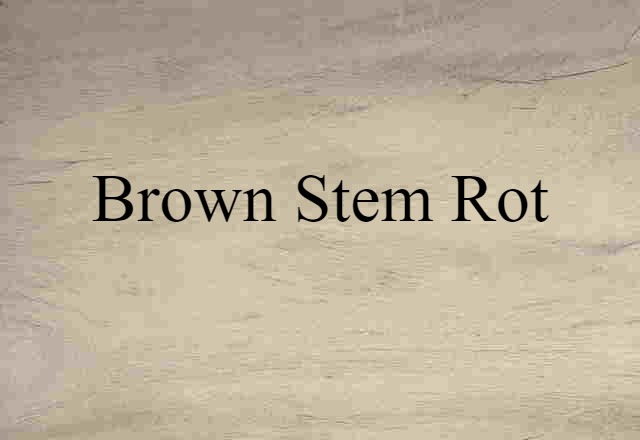 Brown Stem Rot (noun) Definition, Meaning & Examples