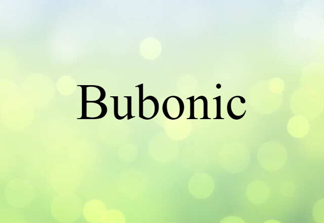 Bubonic (noun) Definition, Meaning & Examples