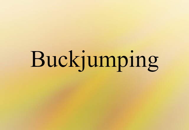 buckjumping