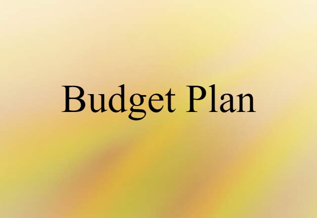 budget plan