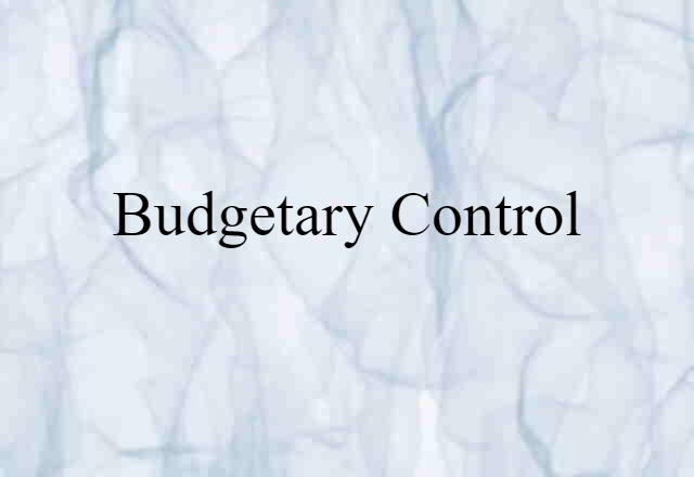 budgetary control