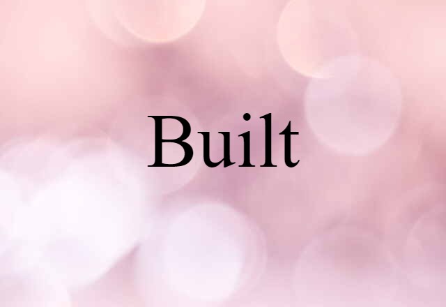 Built (noun) Definition, Meaning & Examples