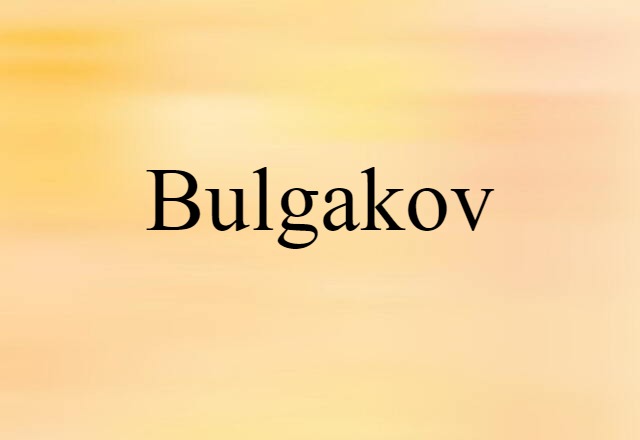 Bulgakov