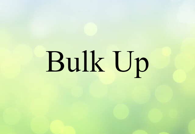 Bulk Up (noun) Definition, Meaning & Examples