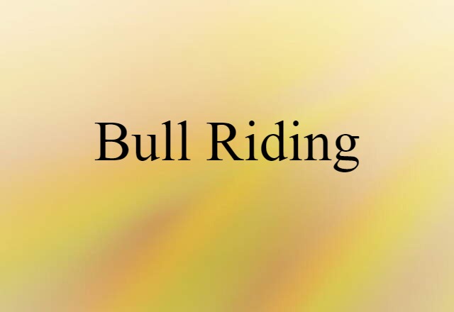 bull riding