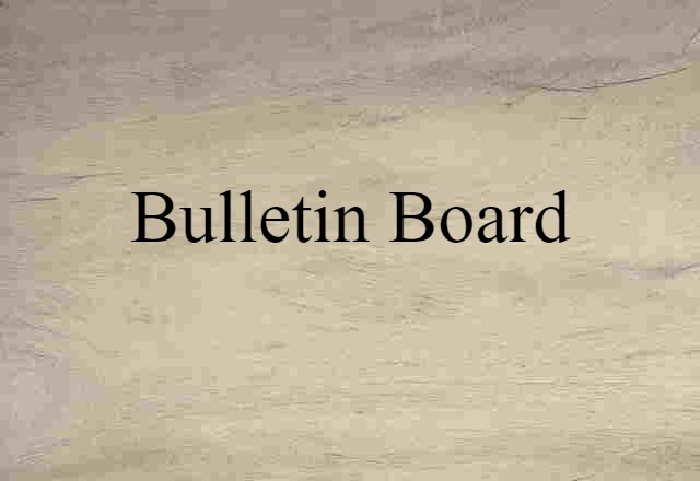 bulletin board