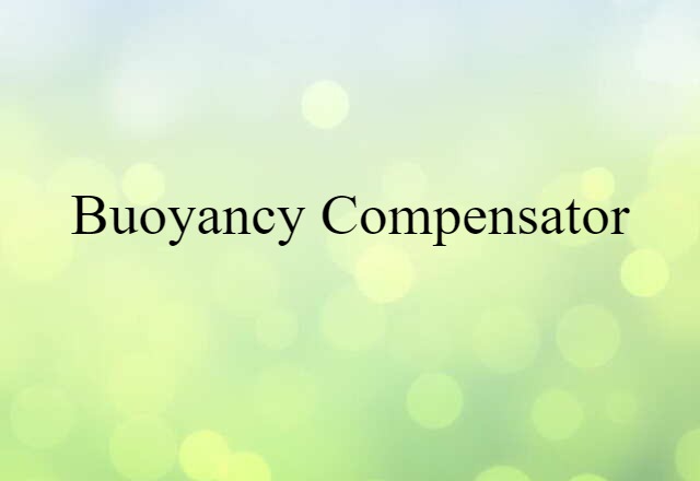 buoyancy compensator