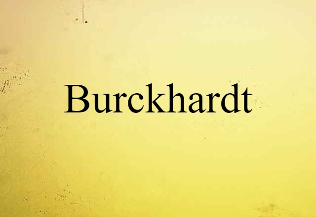 Burckhardt