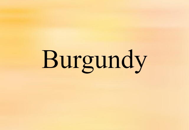 Burgundy (noun) Definition, Meaning & Examples