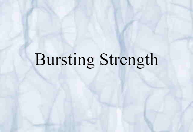 bursting strength