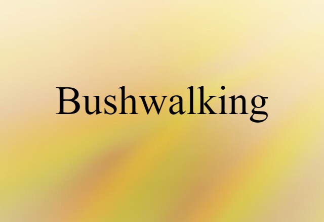 bushwalking