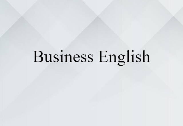 business English