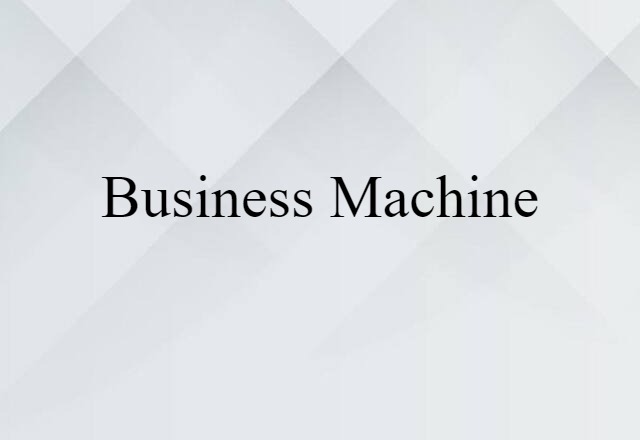 business machine