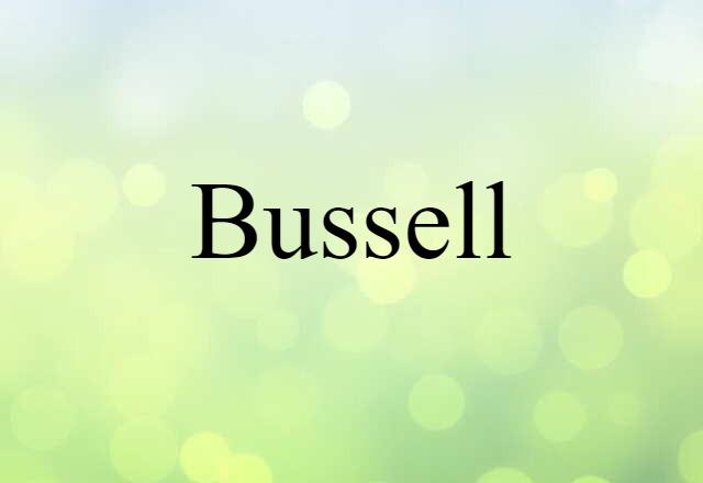 Bussell (noun) Definition, Meaning & Examples