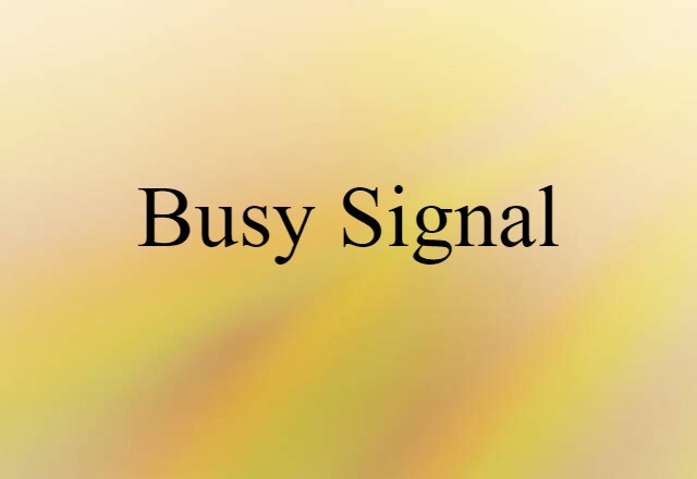 busy signal