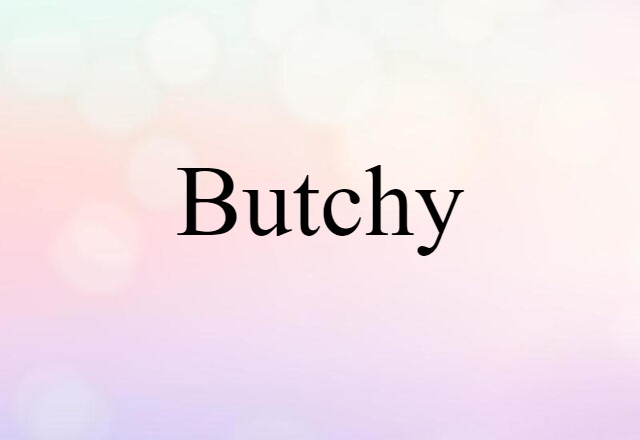 Butchy (noun) Definition, Meaning & Examples