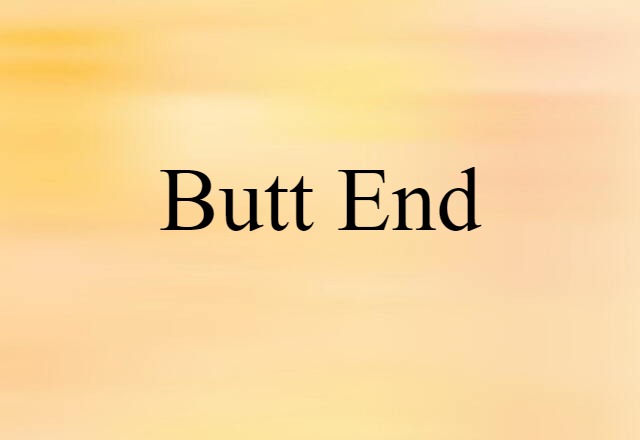 Butt End (noun) Definition, Meaning & Examples