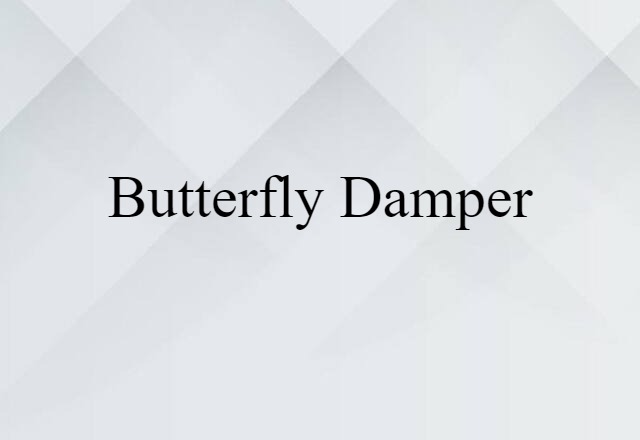 butterfly damper