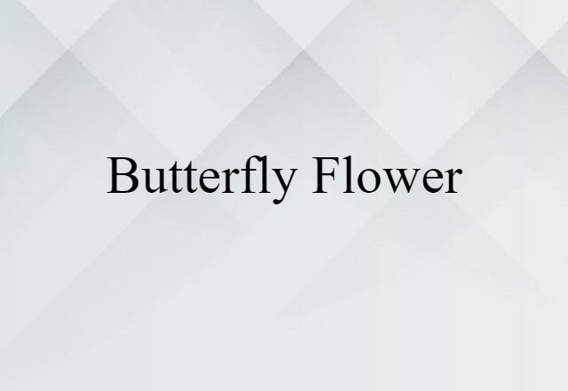 Butterfly Flower (noun) Definition, Meaning & Examples