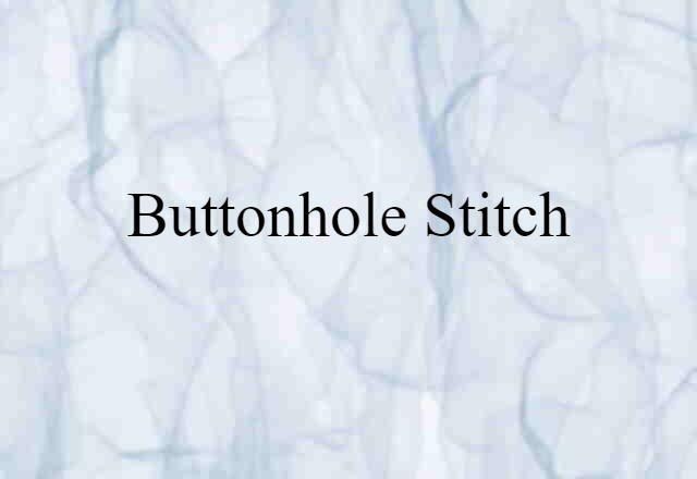 buttonhole stitch