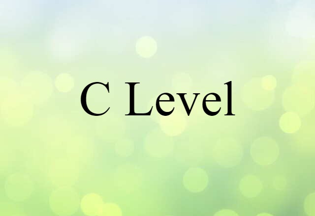 C-level (noun) Definition, Meaning & Examples