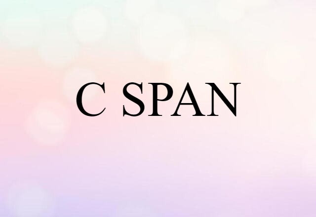 C-SPAN (noun) Definition, Meaning & Examples