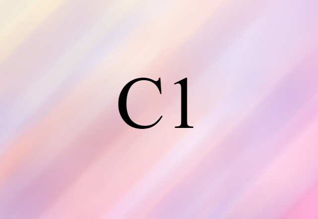 C1 (noun) Definition, Meaning & Examples