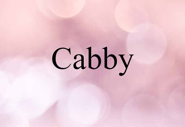 Cabby (noun) Definition, Meaning & Examples