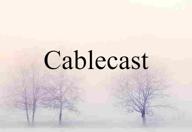 Cablecast (noun) Definition, Meaning & Examples