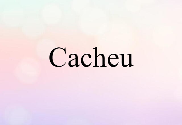 Cacheu (noun) Definition, Meaning & Examples