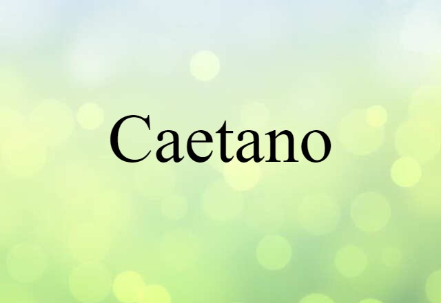 Caetano (noun) Definition, Meaning & Examples