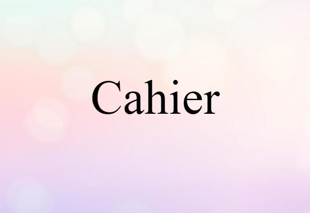 cahier