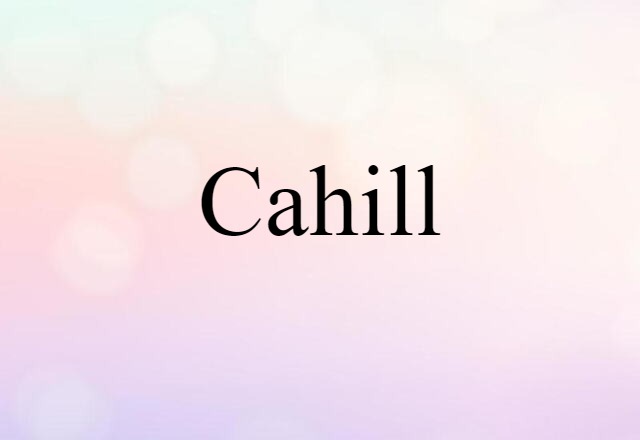 Cahill (noun) Definition, Meaning & Examples