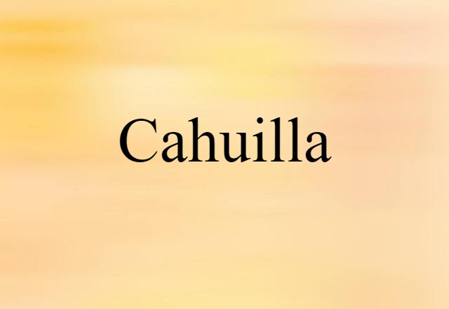 Cahuilla