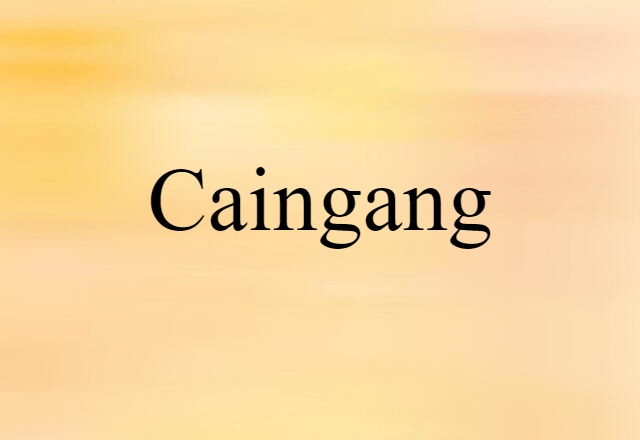 Caingang (noun) Definition, Meaning & Examples