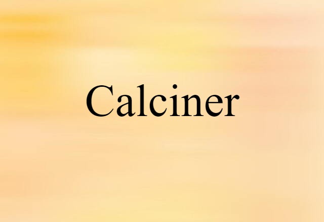 Calciner (noun) Definition, Meaning & Examples