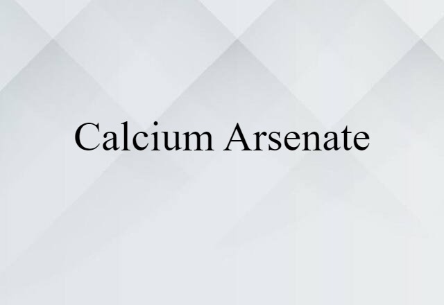 calcium arsenate