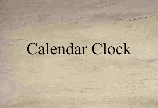 calendar clock