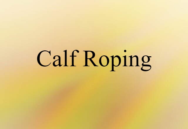 calf roping