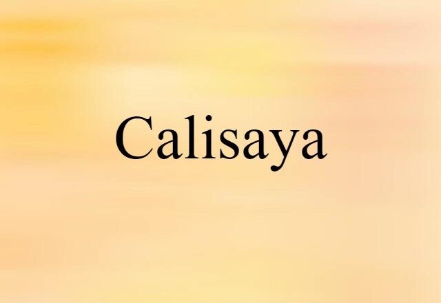 Calisaya (noun) Definition, Meaning & Examples