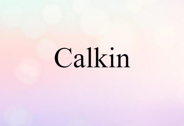 Calkin (noun) Definition, Meaning & Examples