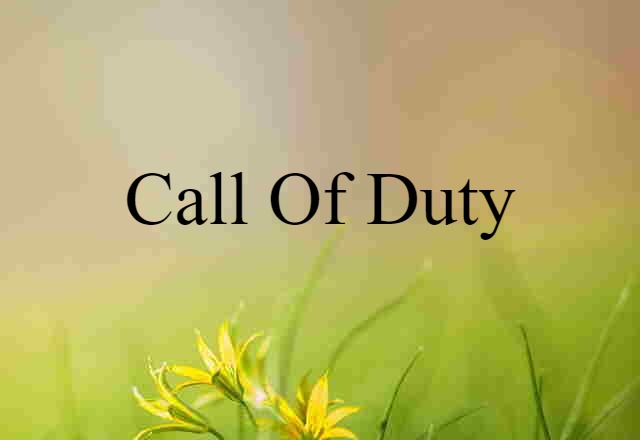 call of duty