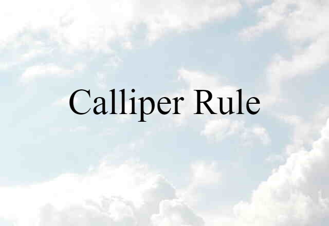 calliper rule