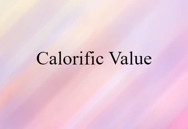 calorific value