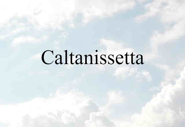 Caltanissetta (noun) Definition, Meaning & Examples