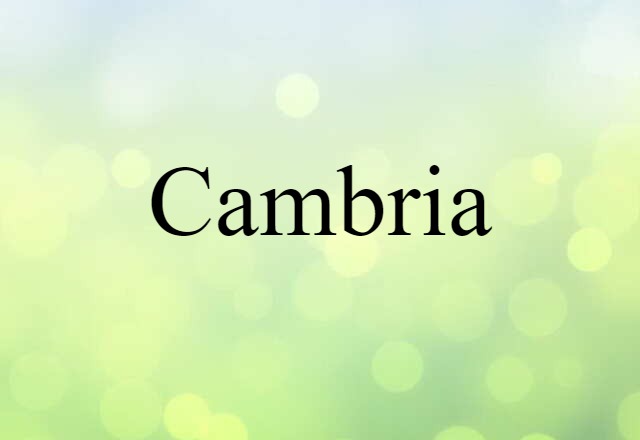 Cambria (noun) Definition, Meaning & Examples